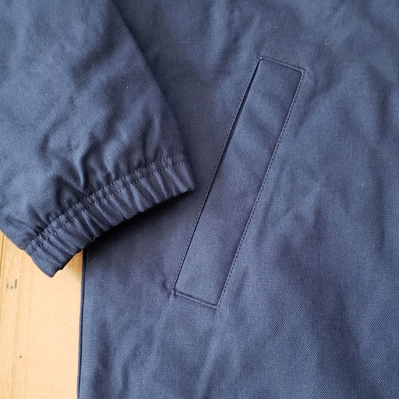 Nike Trend Embroidered Logo Therma Fit Canvas Jacket Size M Dark Blue DM5275-410 - Picture 9 of 11